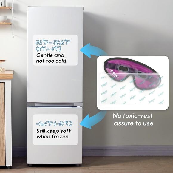 Cooling Eye Mask with Holes – Reusable Gel Ice Pack for Puffy Eyes & Headache - Picture 4 of 6